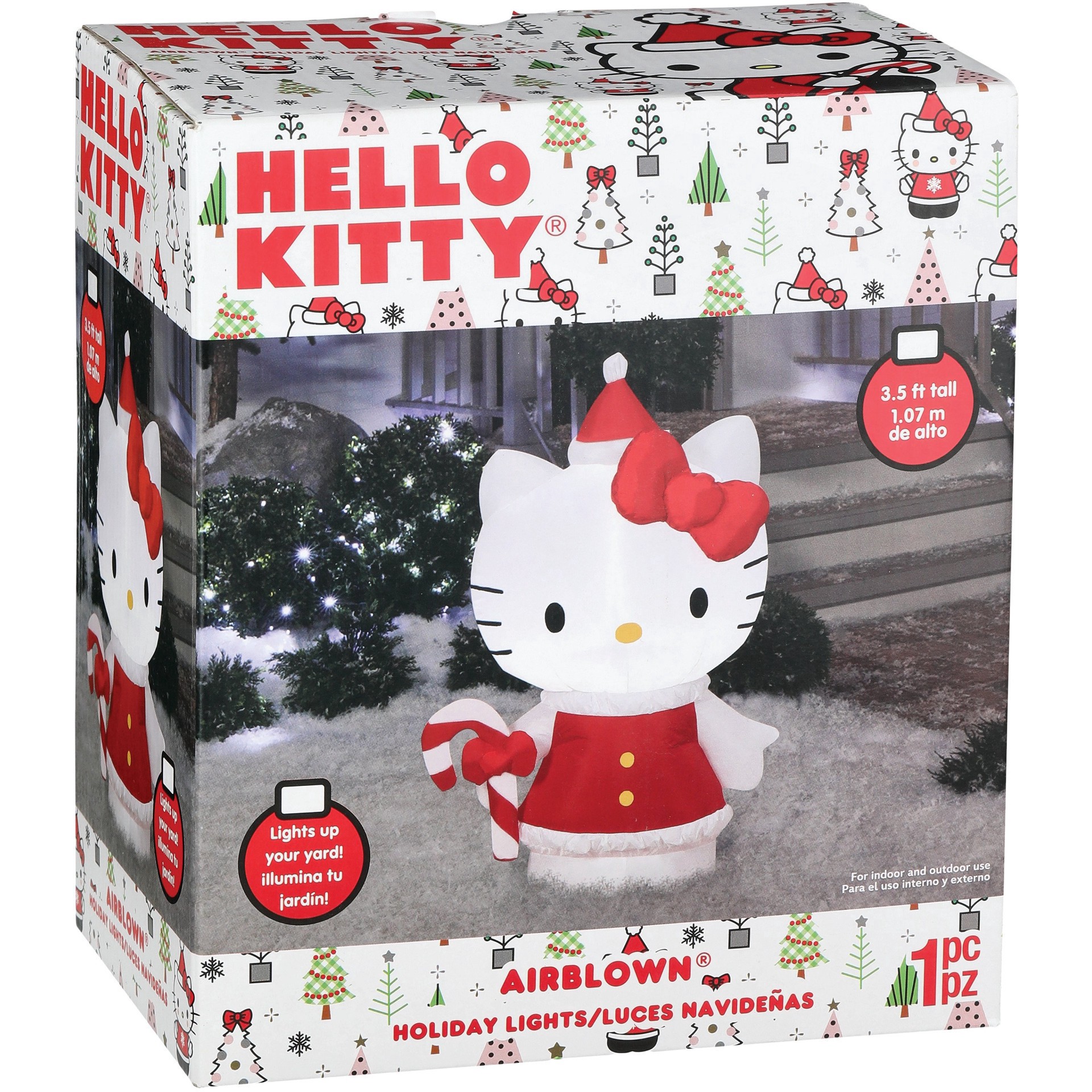 slide 1 of 1, Gemmy Holiday Hello Kitty Airblown Inflatable, 3.5 ft