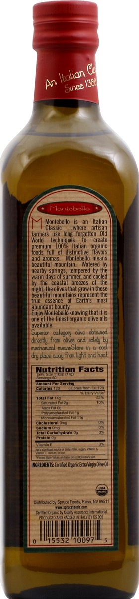 slide 2 of 8, Montebello Organic Extra Virigin Olive Oil, 23.67 fl oz