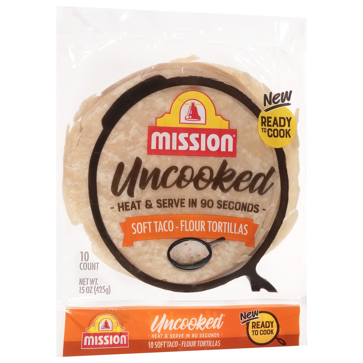 slide 7 of 9, Mission Uncooked Soft Taco Flour Tortillas 10 ea, 10 ct