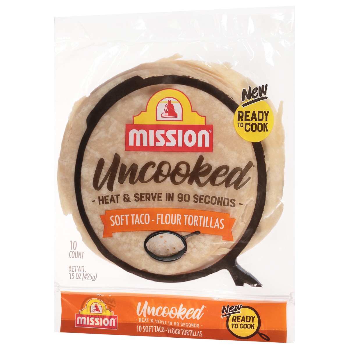 slide 9 of 9, Mission Uncooked Soft Taco Flour Tortillas 10 ea, 10 ct