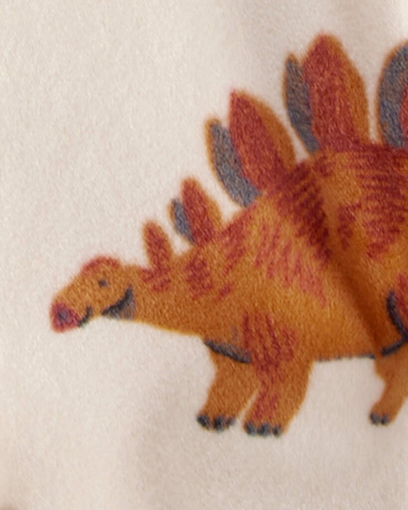 slide 3 of 4, Carter's Toddler Boy Dinosaur Print Snug Fit Long-Sleeve 2-Way Zip 1-Piece Pajamas - Tan Tan 5T, 1 ct