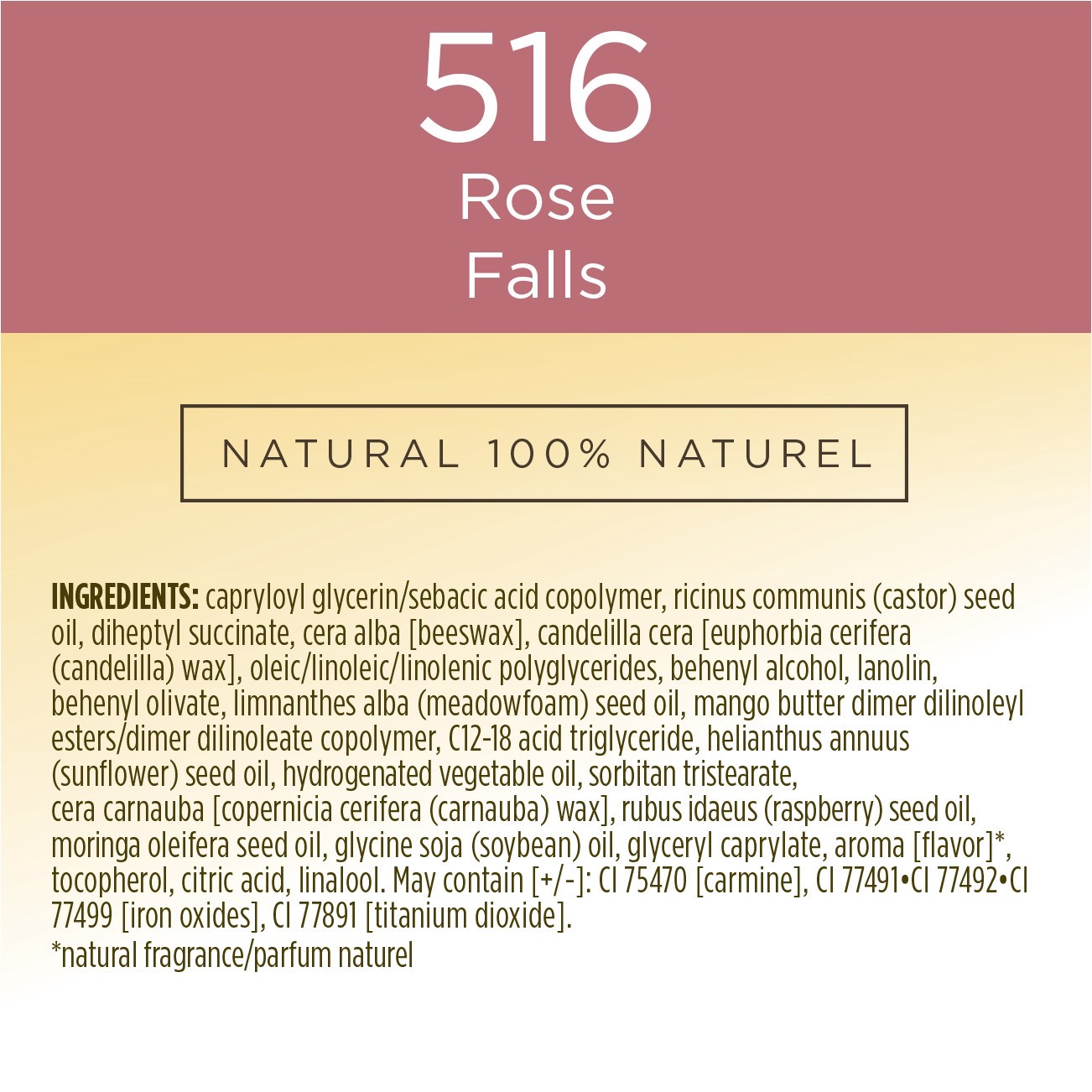 slide 2 of 5, Burt's Bees Natural Glossy Rose Falls Lipstick Tube, 1 ct