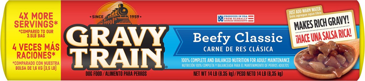 slide 6 of 8, Gravy Train Dog Food Beefy Classic, 14 lb