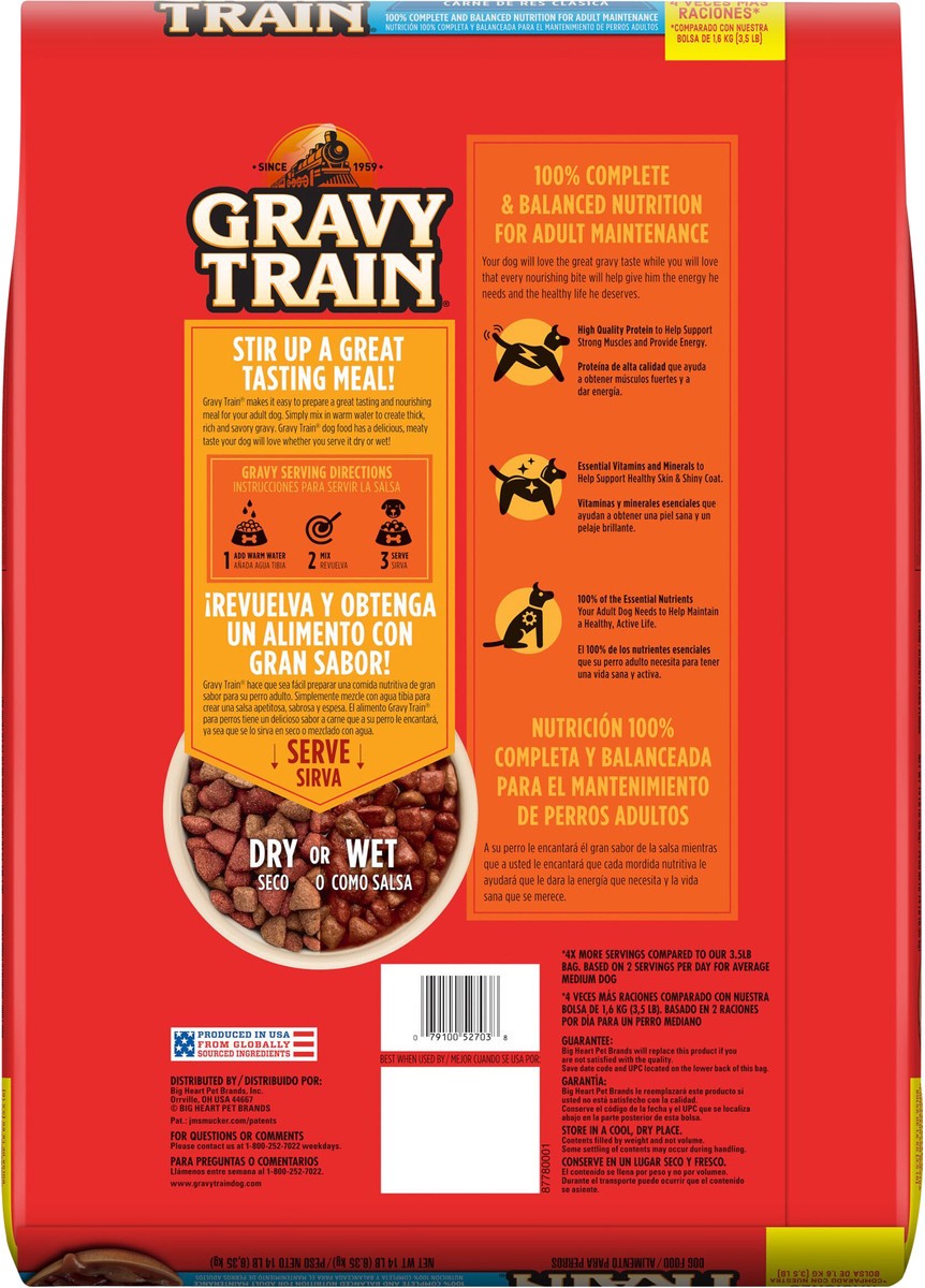 slide 2 of 8, Gravy Train Dog Food Beefy Classic, 14 lb