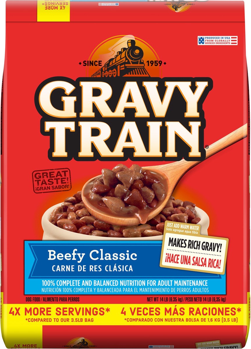 slide 8 of 8, Gravy Train Dog Food Beefy Classic, 14 lb