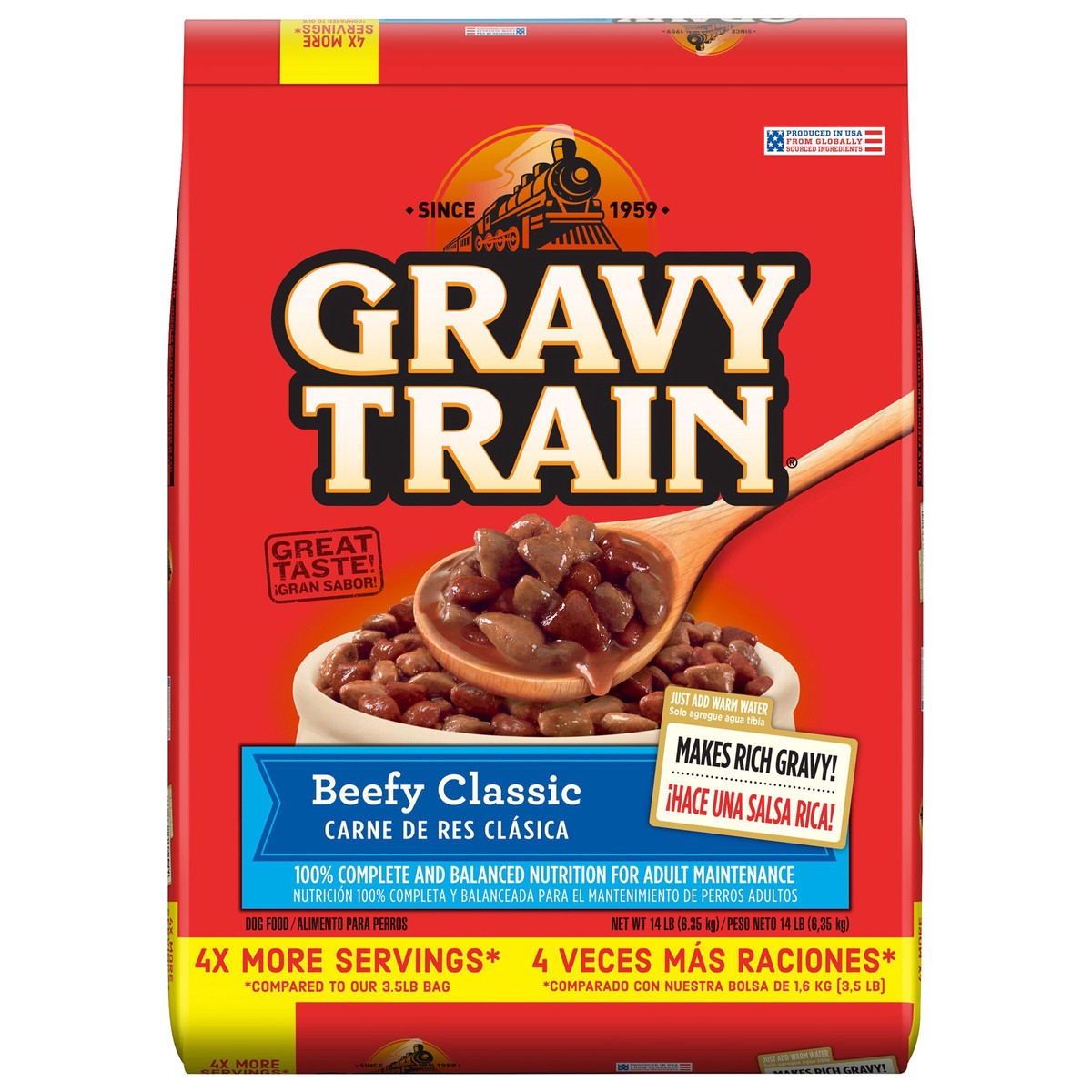 slide 1 of 8, Gravy Train Dog Food Beefy Classic, 14 lb