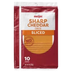 Meijer Sliced Sharp Cheddar Cheese