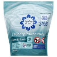 slide 1 of 1, Signature Home Laundry Power Pacs Mountain Fresh, 48 ct; 33.3 oz
