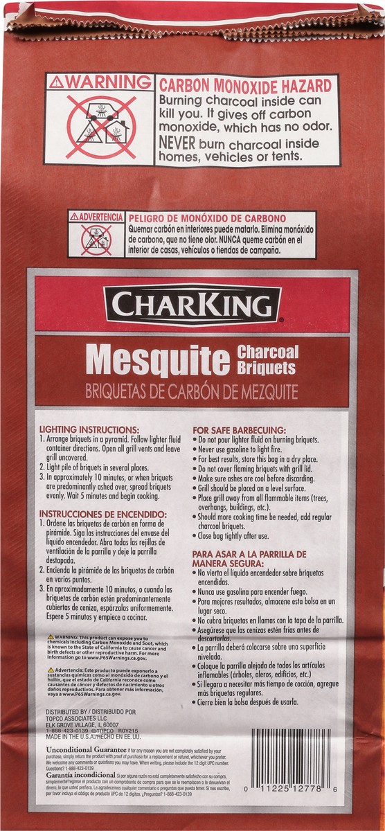 slide 5 of 9, CharKing Mesquite Charcoal Briquets 7.7 lb, 7.7 lb