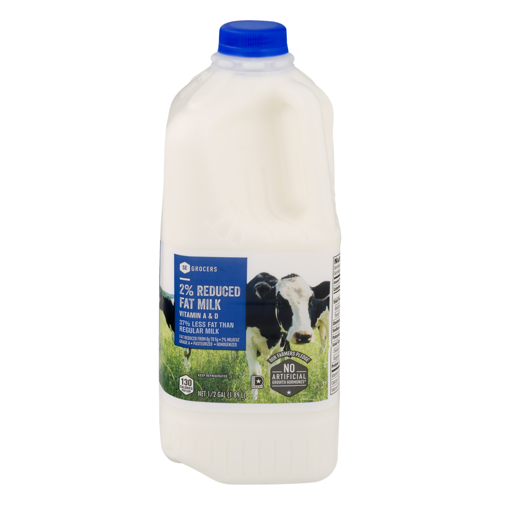 slide 1 of 1, SE Grocers Milk 2% Reduced Fat, 1/2 gal