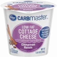 slide 1 of 1, Kroger Carbmaster Cinnamon Raisin Low Fat Cottage Cheese, 5.65 oz