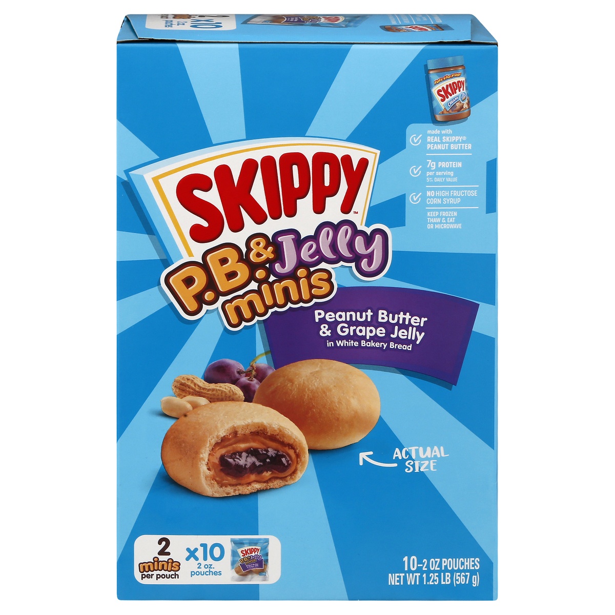 slide 1 of 8, Skippy Peanut Butter & Grape Jelly Minis, 10 ct; 2 oz