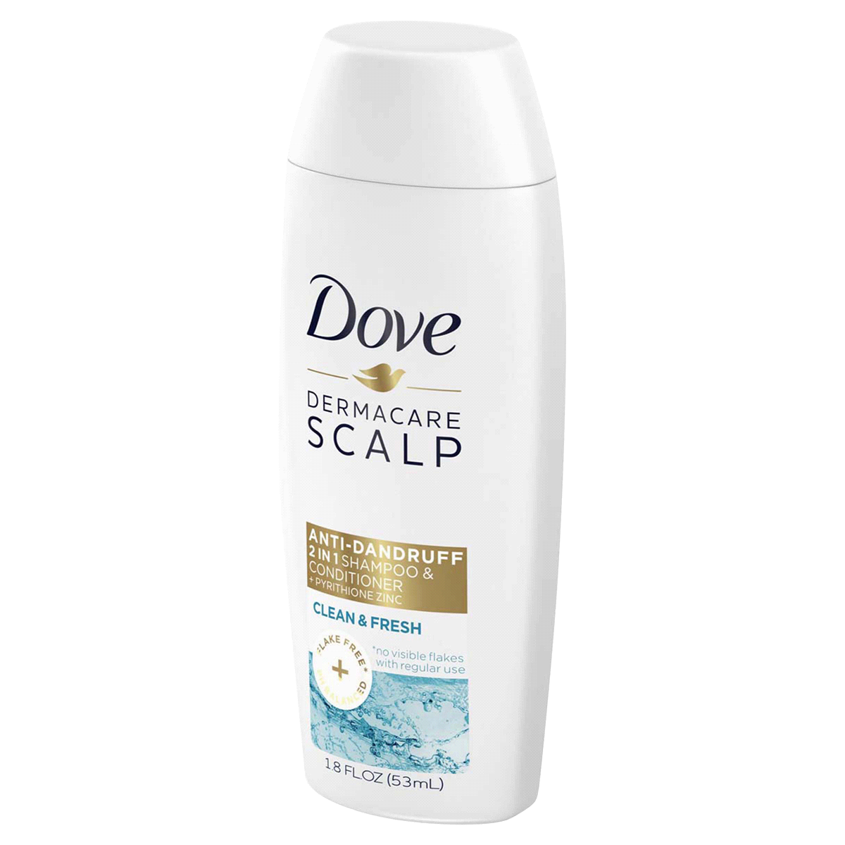 slide 2 of 5, Dove DermaCare Scalp Pure Daily Care 2 in 1 Shampoo and Conditioner, 1.8 oz