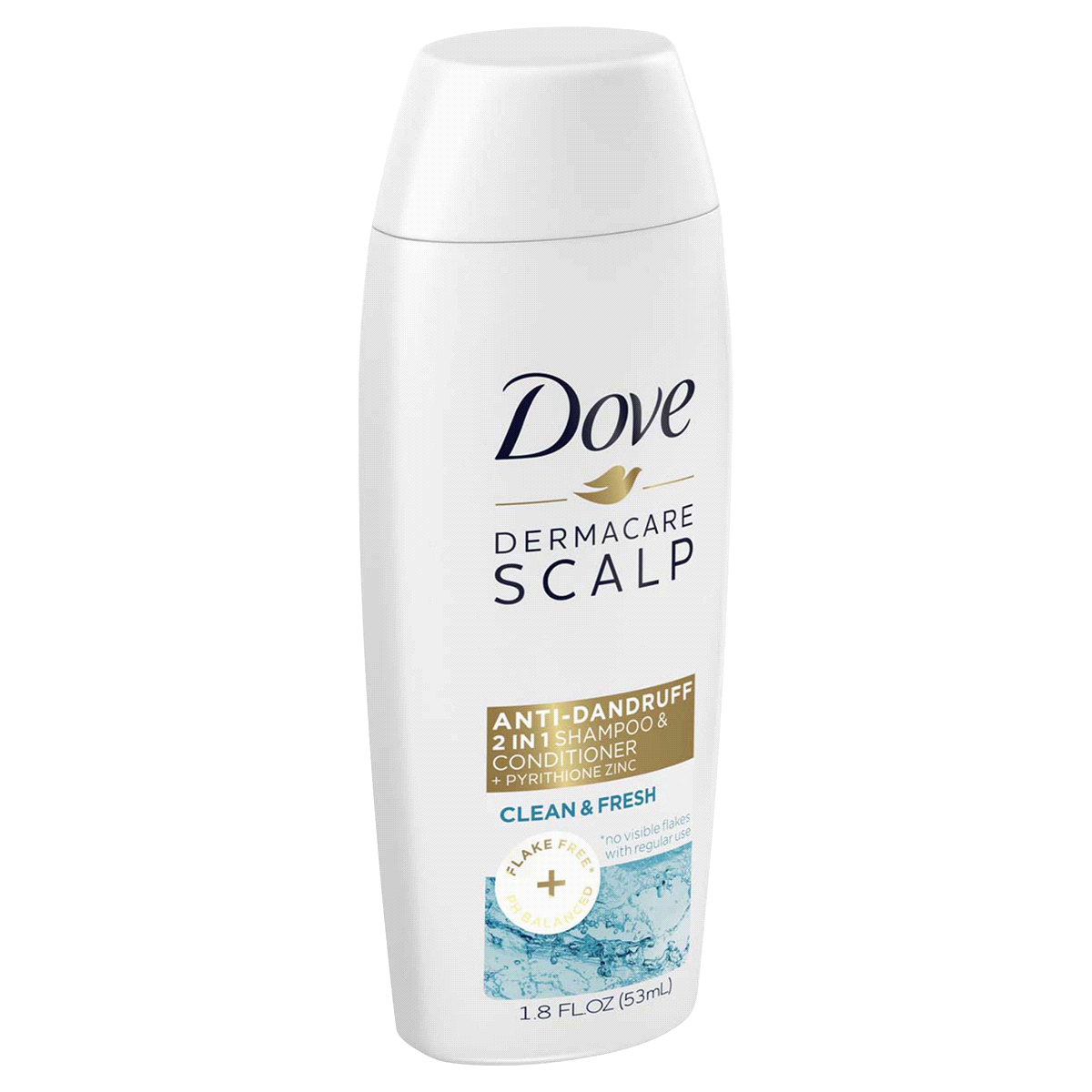 slide 5 of 5, Dove DermaCare Scalp Pure Daily Care 2 in 1 Shampoo and Conditioner, 1.8 oz