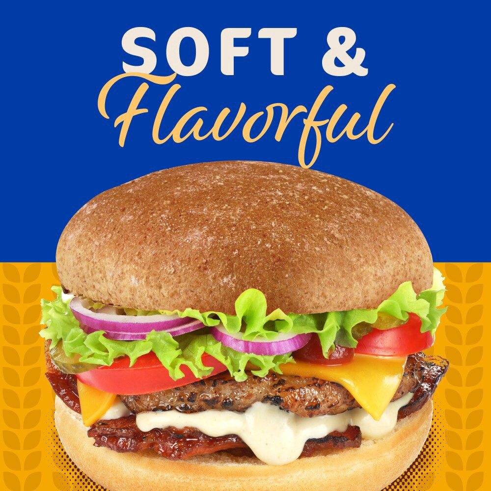 slide 2 of 6, Kroger 100% Whole Wheat Hamburger Buns, 8 ct