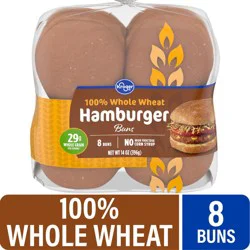 Kroger 100% Whole Wheat Hamburger Buns
