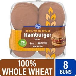 Kroger 100% Whole Wheat Hamburger Buns
