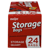 slide 14 of 17, Meijer Double Zipper Storage Bags, Quart, 24 ct