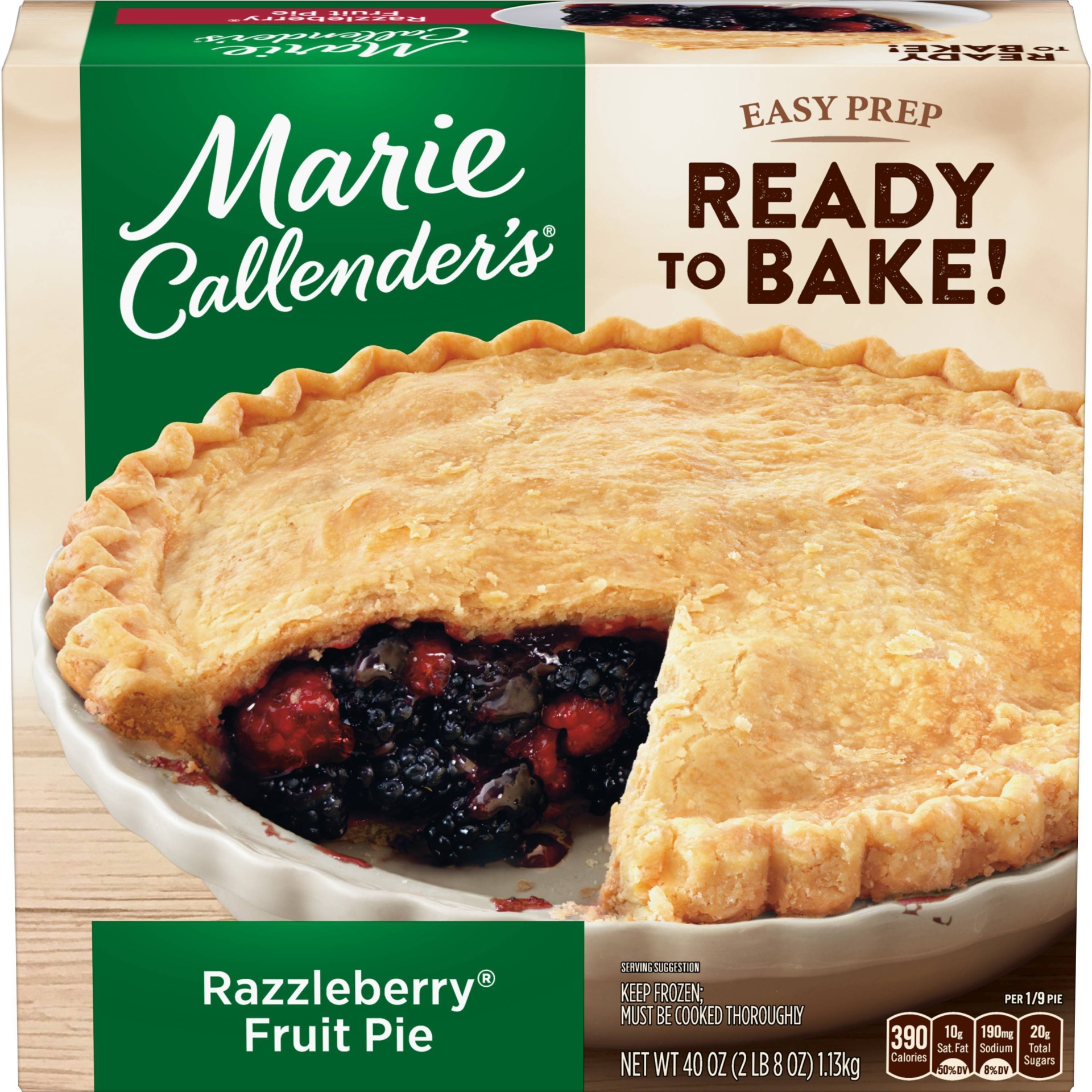 slide 1 of 6, Marie Callender's Razzleberry Frozen Pie - 40oz, 40 oz