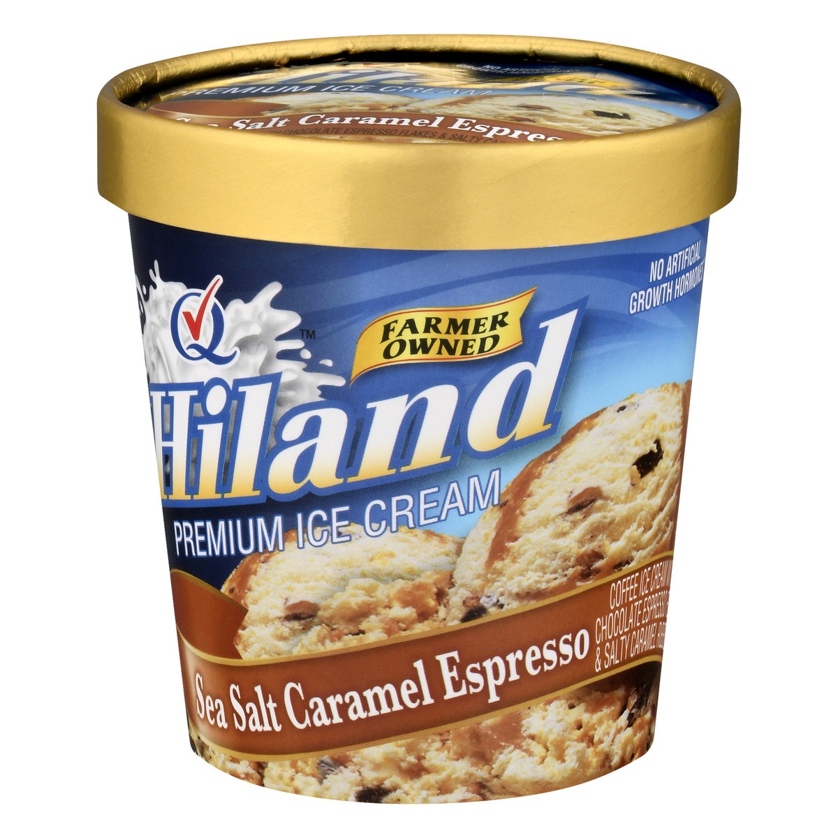 slide 6 of 9, Hiland Dairy Premium Sea Salt Caramel Espresso Ice Cream 1 pt, 1 pint