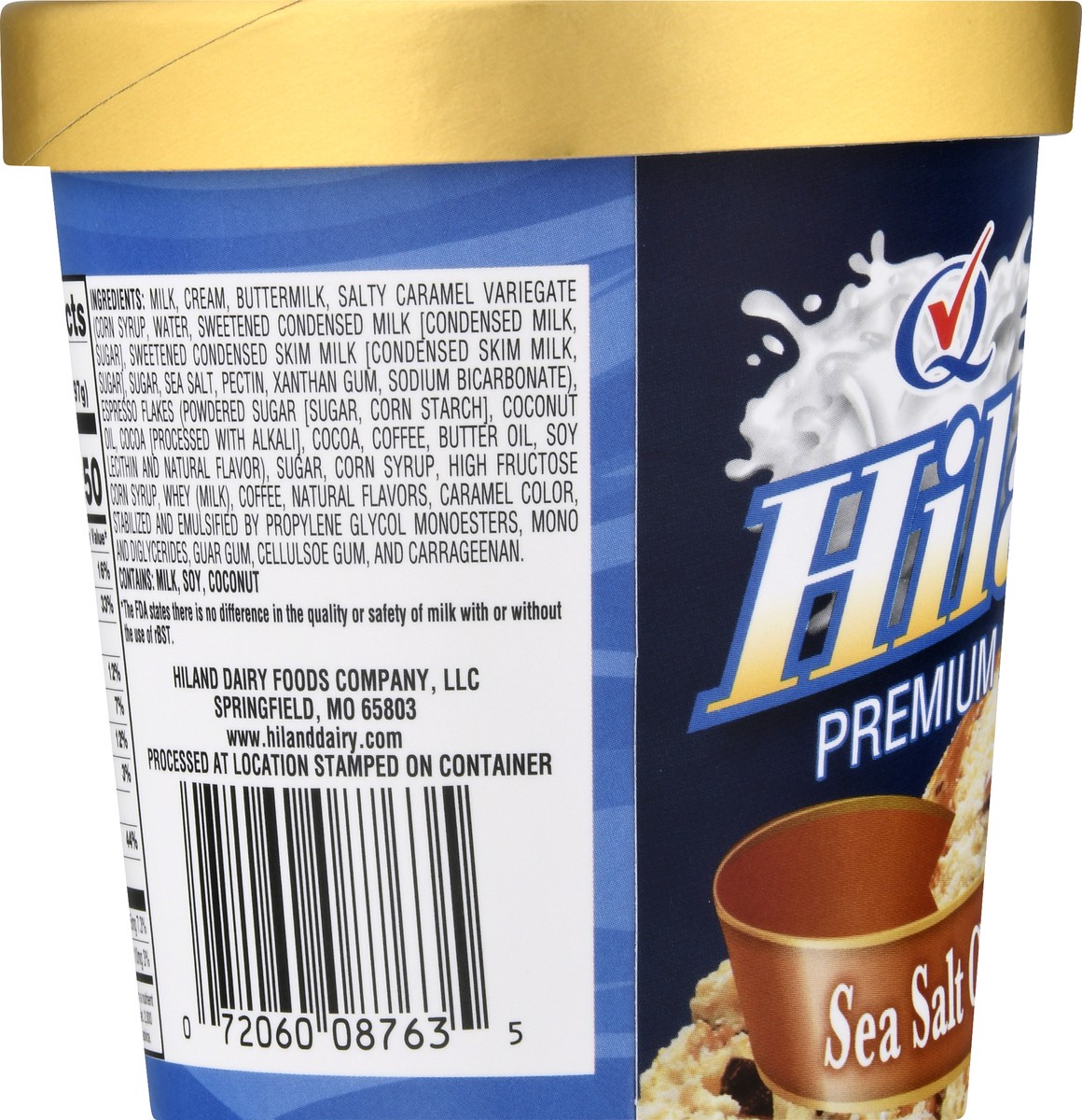 slide 4 of 9, Hiland Dairy Premium Sea Salt Caramel Espresso Ice Cream 1 pt, 1 pint