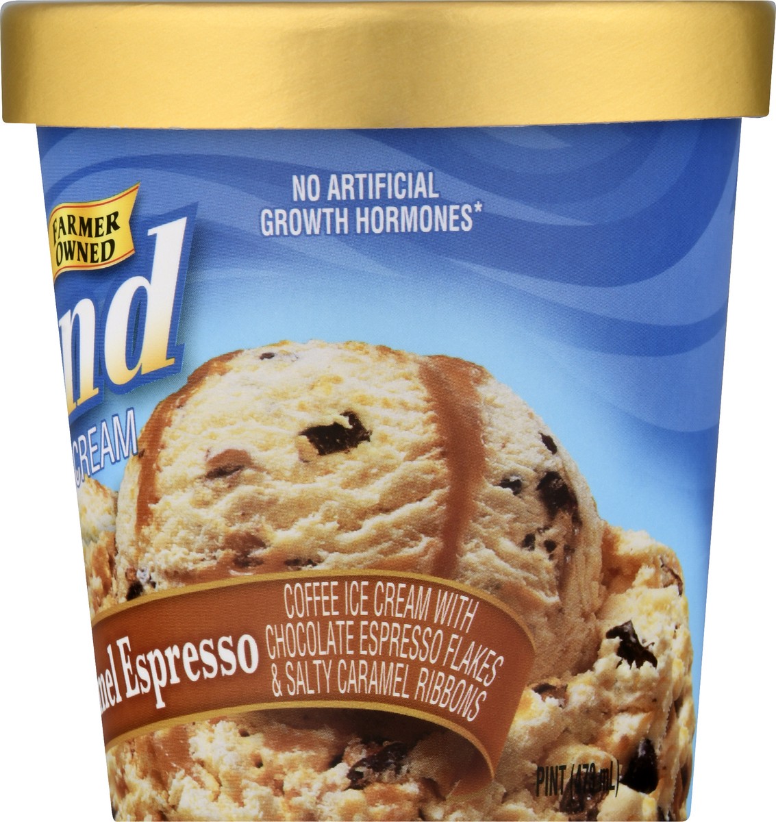 slide 5 of 9, Hiland Dairy Premium Sea Salt Caramel Espresso Ice Cream 1 pt, 1 pint