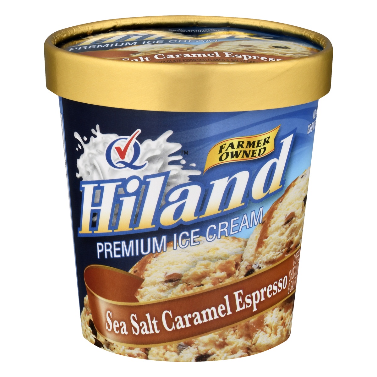 slide 1 of 10, Hiland Dairy Sea Salt Caramel Espresso Premium Ice Cream, 1 pint
