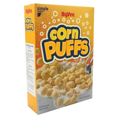 slide 1 of 1, Hy-Vee Corn Puffs, 10 oz