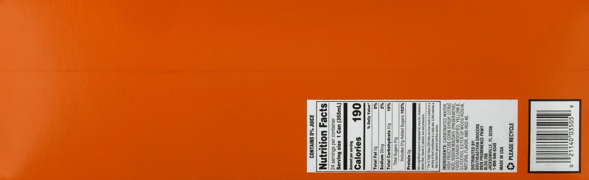 slide 9 of 9, Chek 24 Pack Orange Soda 24 ea - 24 ct, 24 ct