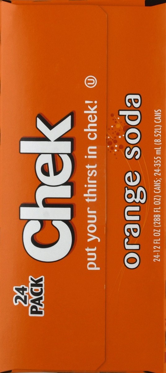 slide 7 of 9, Chek 24 Pack Orange Soda 24 ea - 24 ct, 24 ct