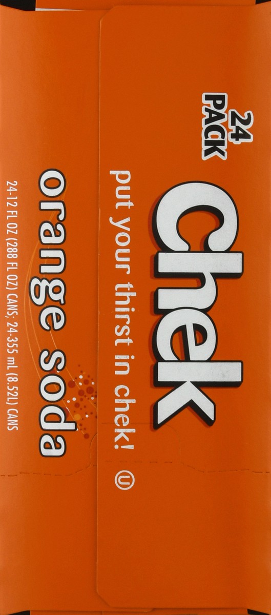 slide 5 of 9, Chek 24 Pack Orange Soda 24 ea - 24 ct, 24 ct