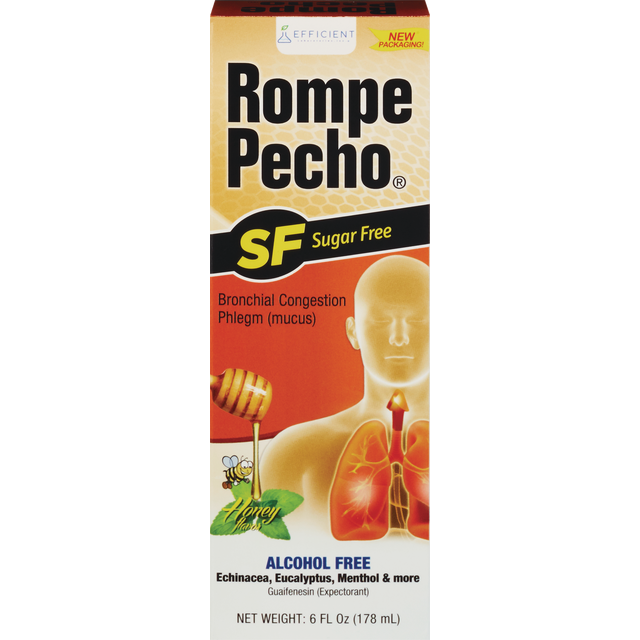 slide 1 of 1, Rompe Pecho Special Herbal Extract and Sugar-Free Cough Syrup, 6 fl oz