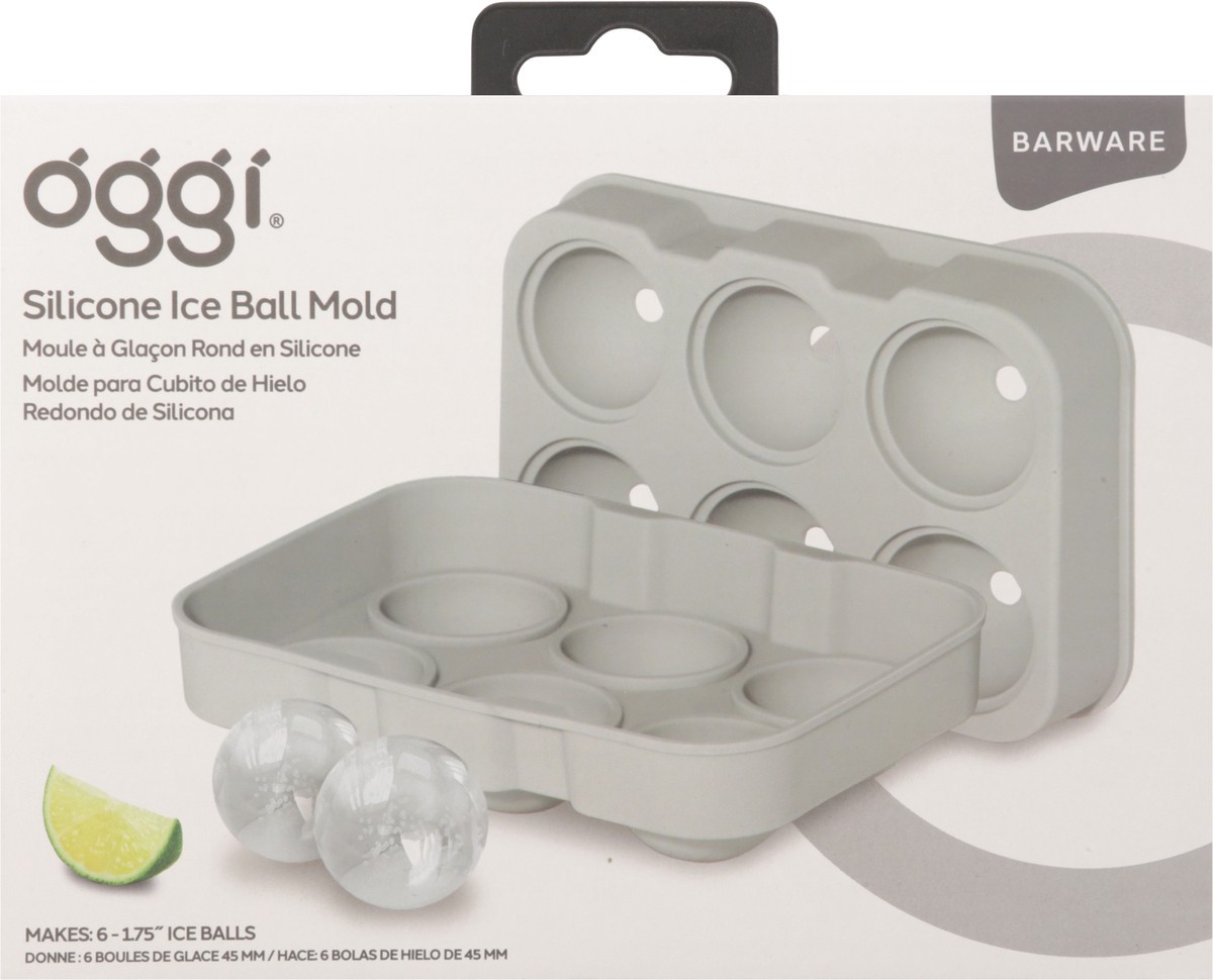 slide 11 of 12, Oggi Large Ball Cube Ice Tray - Grey, 1 ct