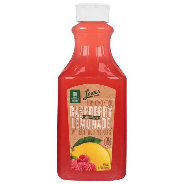 slide 1 of 1, Lowes Foods Raspberry Lemonade - 52 oz, 52 oz
