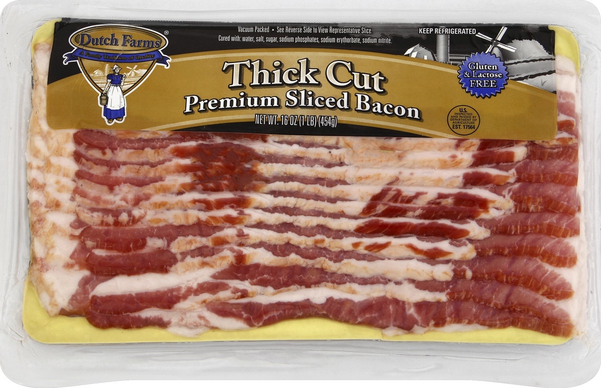 slide 4 of 5, Dutch Farms Thick Cut Bacon 16 Oz, 16 oz