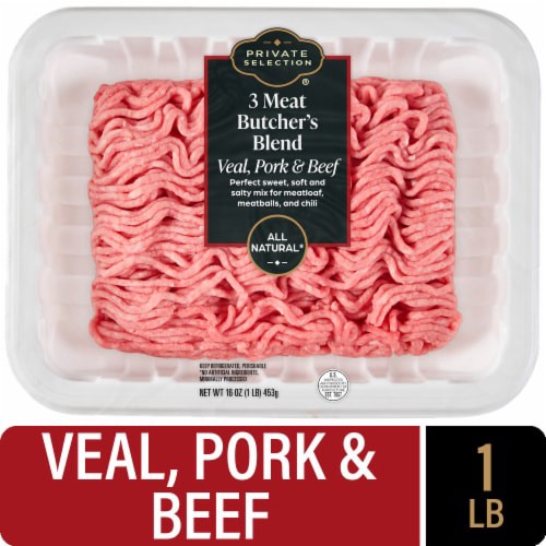 slide 1 of 1, Private Selection® 3 Meat Butcher's Blend Veal, Beef, and Pork, 16 oz