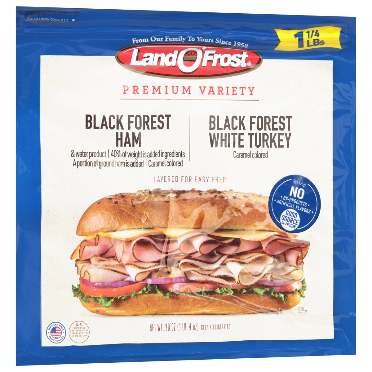 slide 10 of 11, Land O' Frost Premium Variety Black Forest Ham Black Forest White Turkey 20 oz, 20 oz