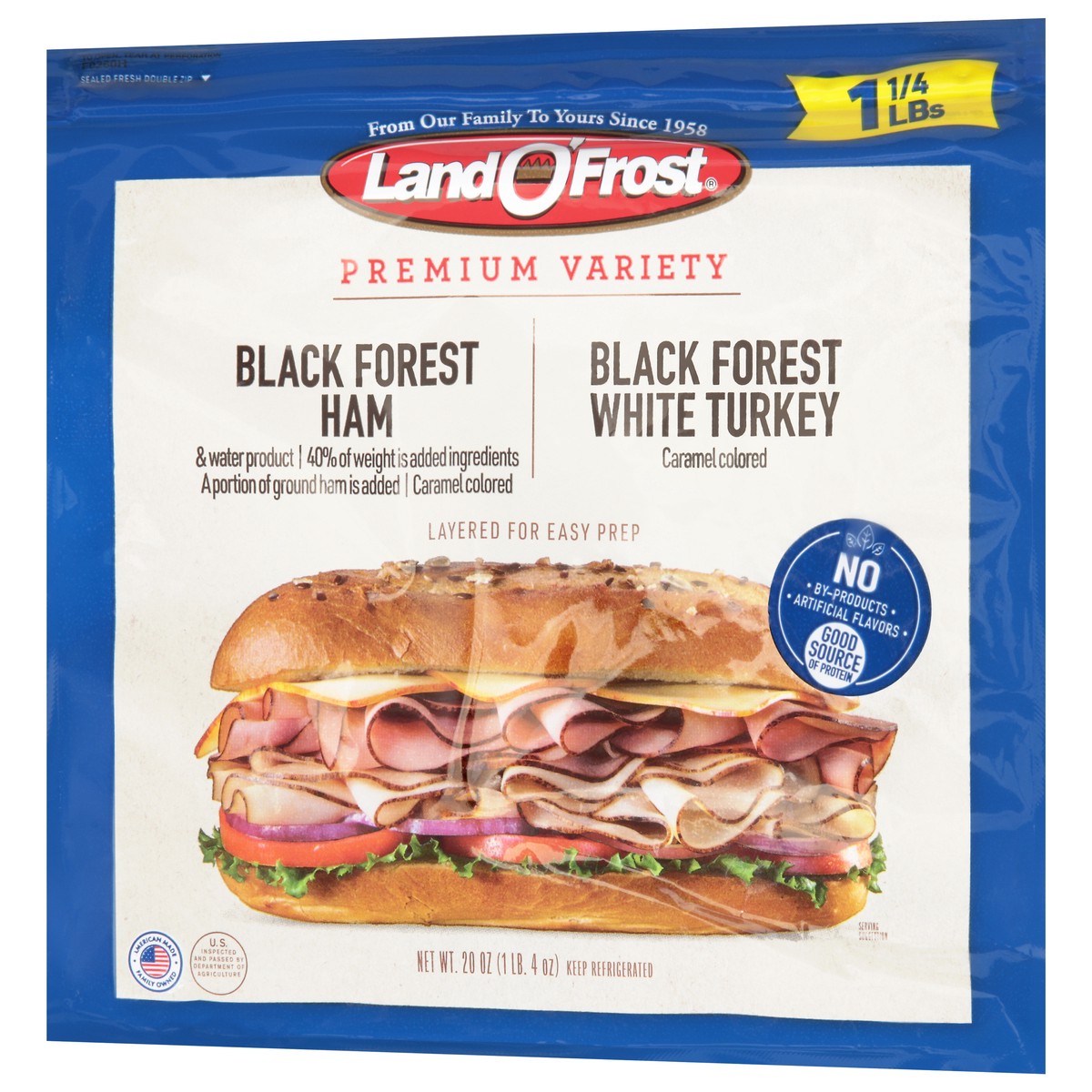 slide 8 of 11, Land O' Frost Premium Variety Black Forest Ham Black Forest White Turkey 20 oz, 20 oz