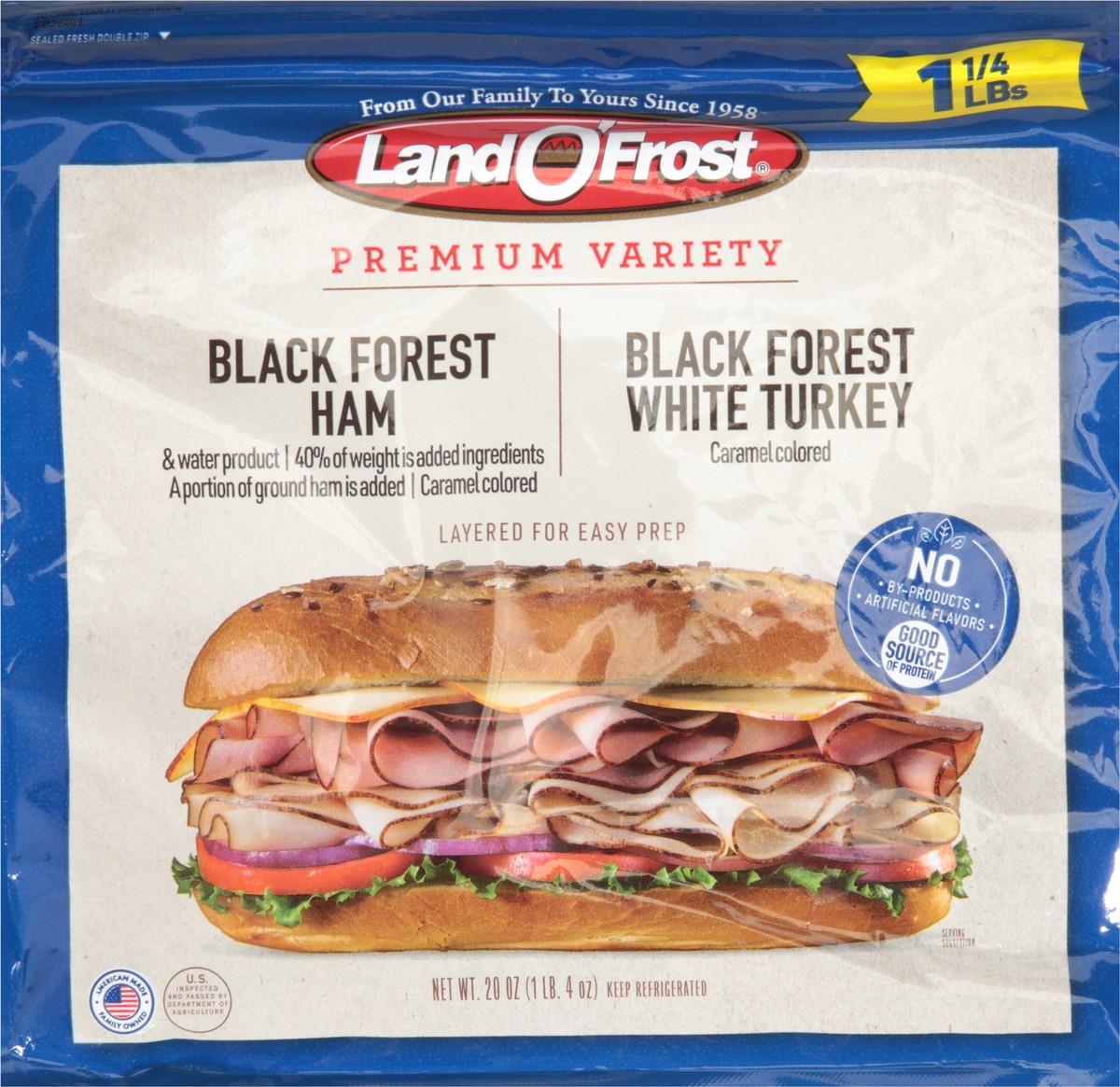 slide 3 of 11, Land O' Frost Premium Variety Black Forest Ham Black Forest White Turkey 20 oz, 20 oz