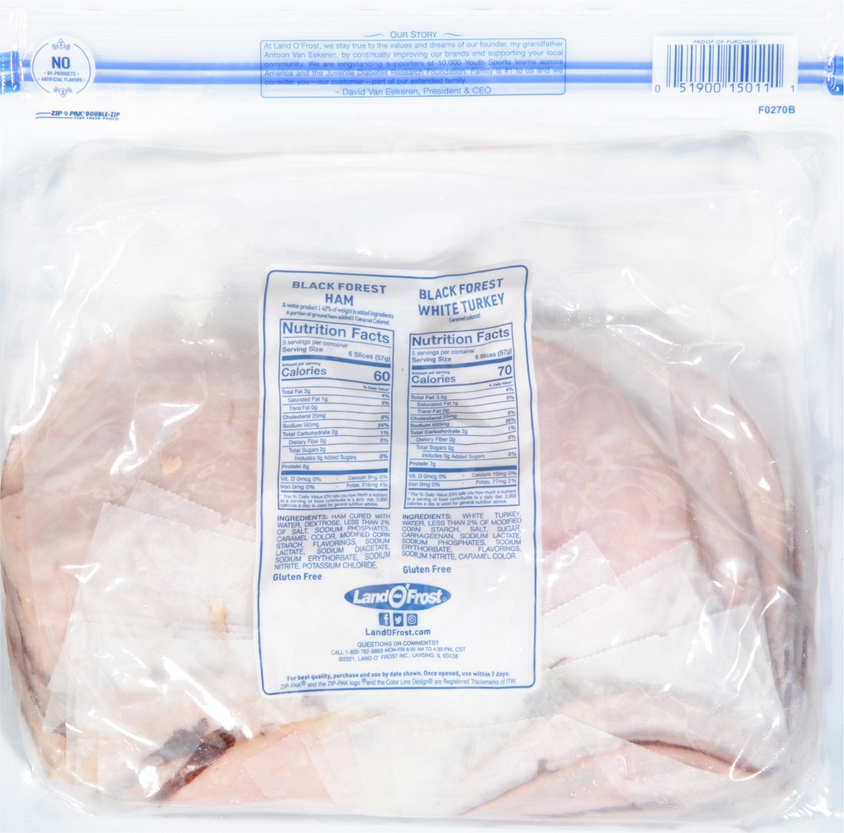 slide 8 of 11, Land O' Frost Premium Variety Black Forest Black Forest Ham/White Turkey 20 oz, 20 oz