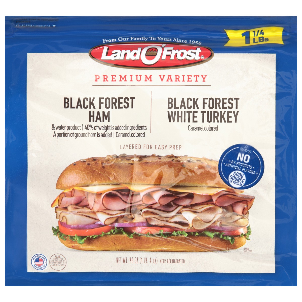 slide 4 of 11, Land O' Frost Premium Variety Black Forest Black Forest Ham/White Turkey 20 oz, 20 oz
