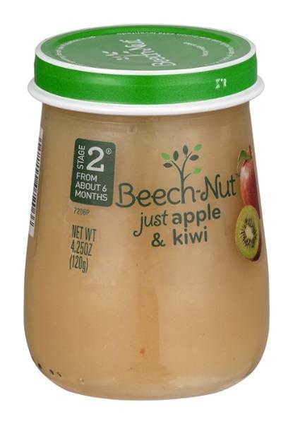 slide 1 of 1, Beech-Nut Baby Food Stage 2 Just Apple Kiwi, 4 oz