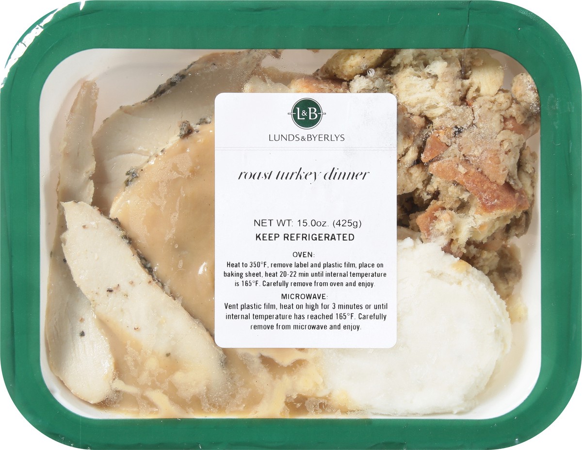 slide 2 of 9, Lunds & Byerlys Roast Turkey Dinner 15.0 oz, 15 oz