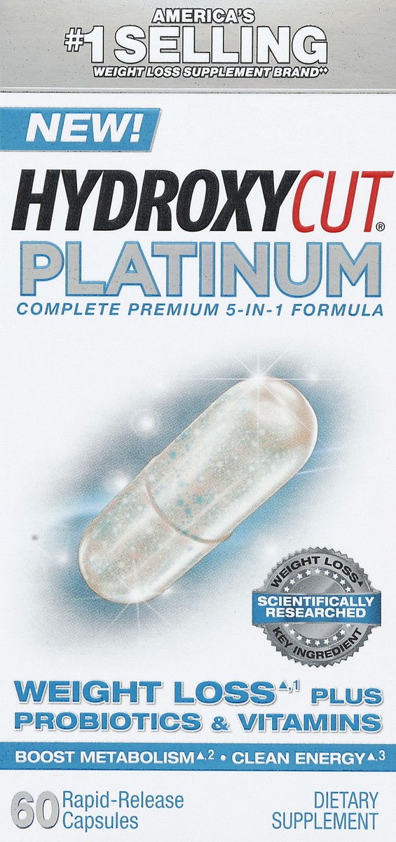 slide 5 of 7, Hydroxycut Platinum Weight Loss Plus Probiotics & Vitamins Dietary Supplement Capsules, 60 ct