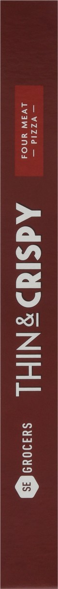 slide 7 of 14, Se Grocers Thin Crst 4Meat Pza, 19.9 oz