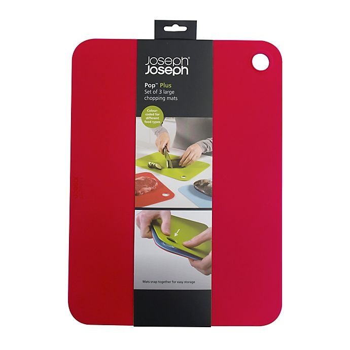 slide 2 of 5, Joseph Joseph POP Plus Multicolor Chopping Mats Set, 3 ct