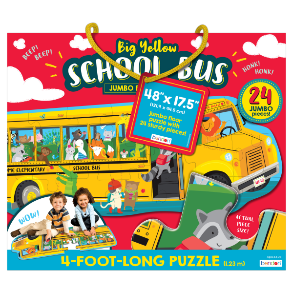 slide 1 of 1, Bendon School Bus Jumbo Floor Puzzle, Grades Pre-K - 1, 1 ct