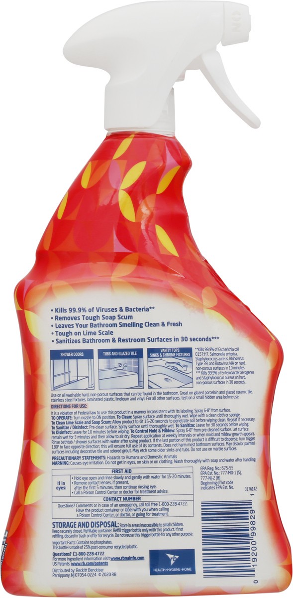 slide 3 of 9, Lysol Brand New Day Foaming Cleaning Spray for Bathrooms, Mango & Hibiscus Scent, 32oz, 32 oz