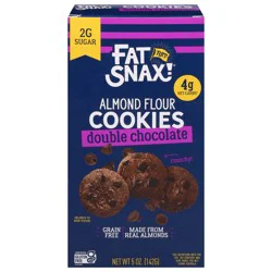 Fat Snax Almond Flour Crunchy Double Chocolate Cookies 5 oz
