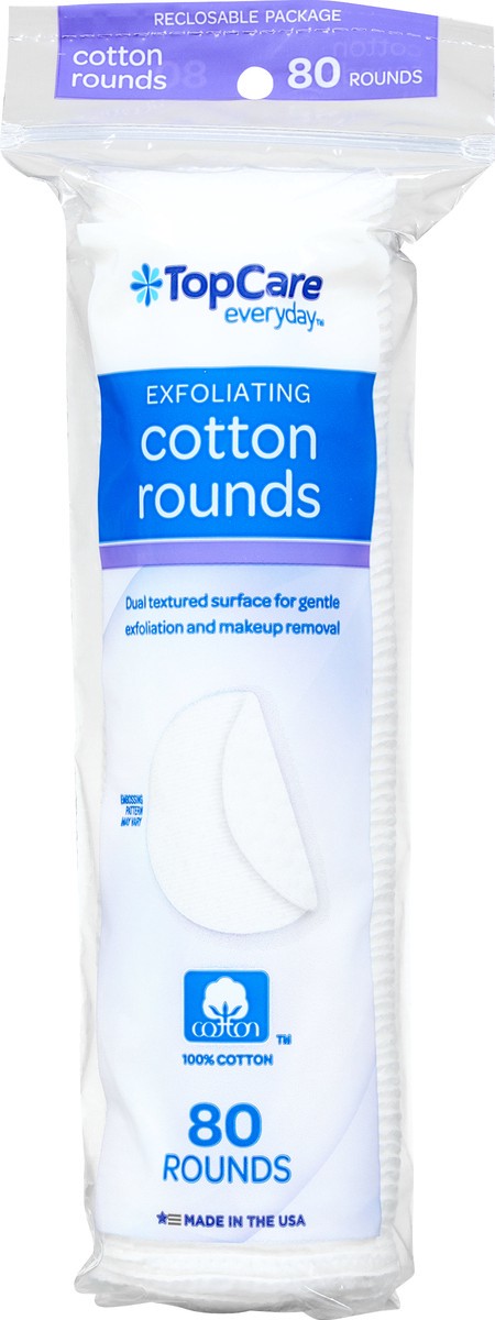 slide 5 of 9, TopCare Everyday Dual Textured Surface Exfoliating Cotton Rounds 80 ea, 80 ct